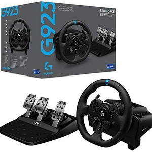 Original Logitech G923 Racing Wheel and Pedals for PC PS4 PS5 Racing Simulation Game Featuring Vibration Motor