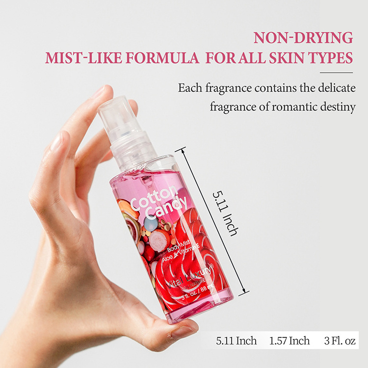 Wholesale Perfumes Female Long-Lasting Cherry Blossom Deodorant Mist Cotton Candy Body Spray