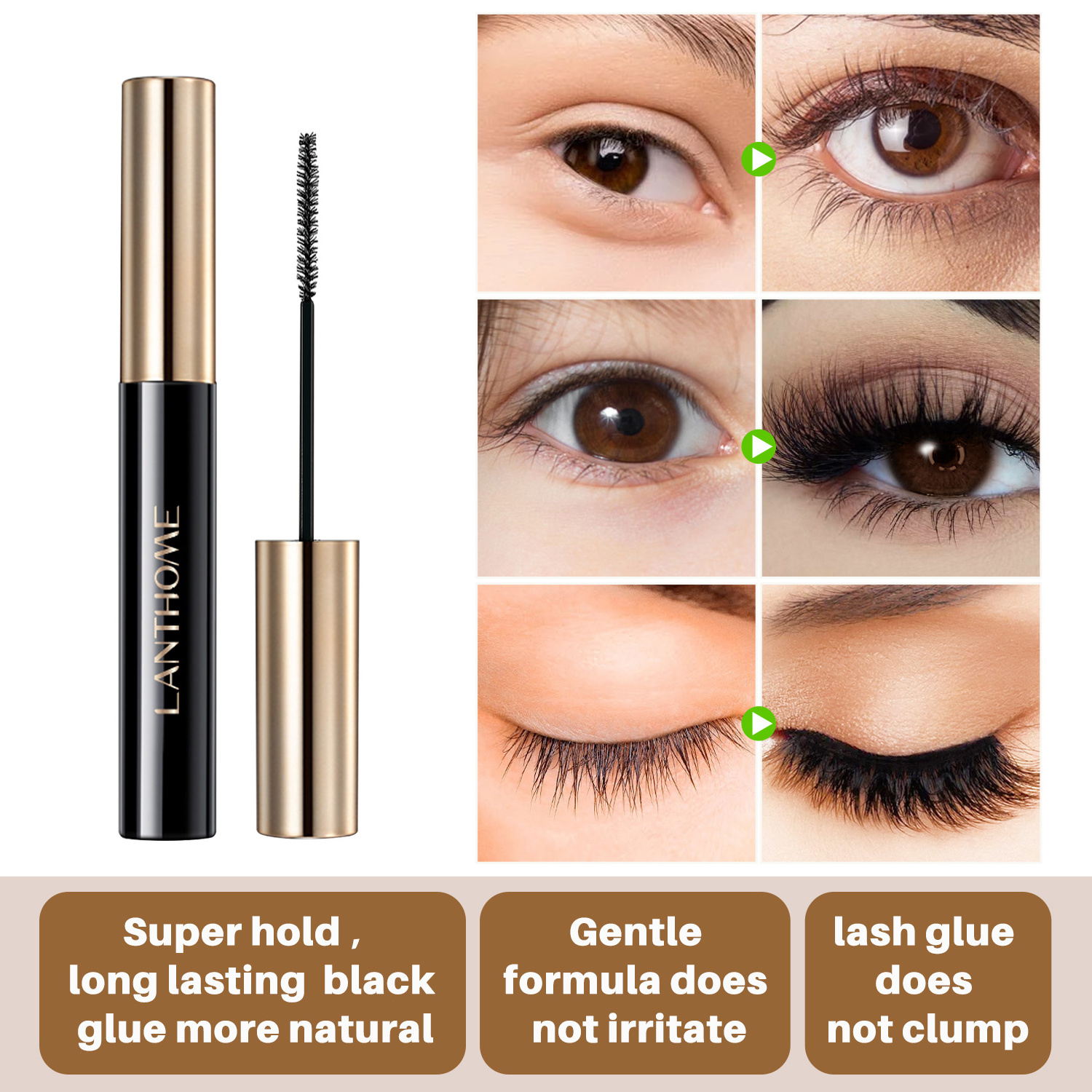 OEM ODM 0.5 second lash extensions glue Oil Resistance Semi Permanent Lash Extension Adhesive Fake Black Eyelash Glue