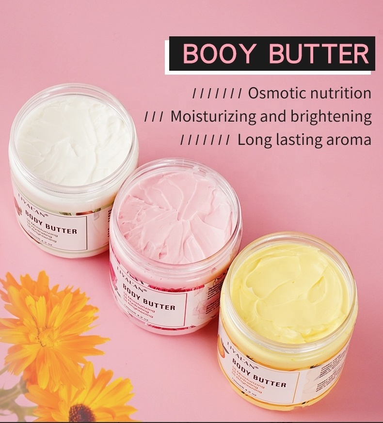 wholesale private label bulk Mango Rose Moisturizing Whitening vegan shea natural organic Whipped body butter