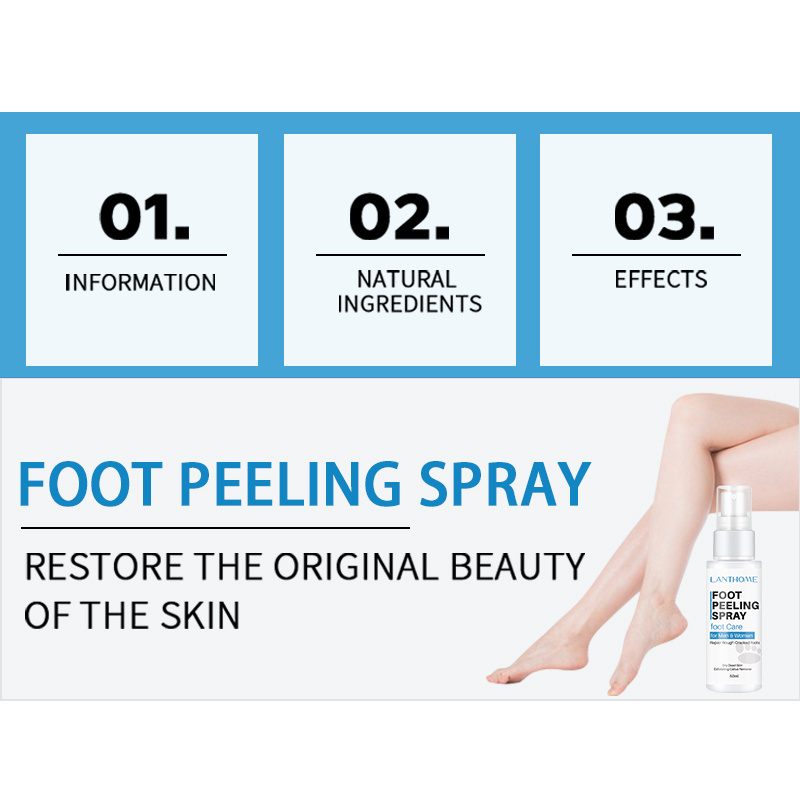 Private label foot care dry foot anti-aging smoother softer foot peel spray for men and women