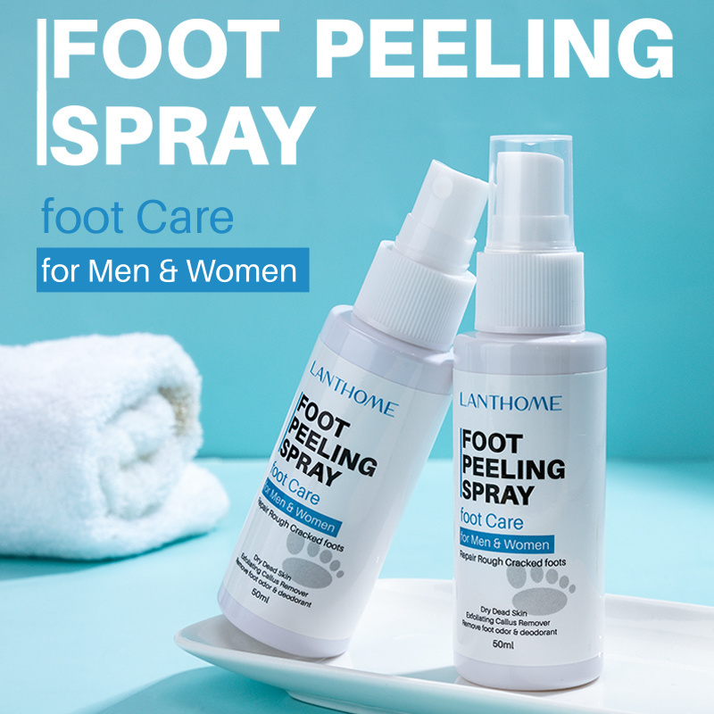 Private label foot care dry foot anti-aging smoother softer foot peel spray for men and women