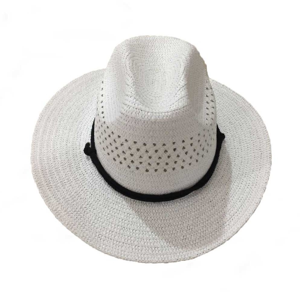 Straw Cowboy Hat Wholesale Straw Hats logo Western Cheap Paper Cowboy Cowgirl Straw Hat