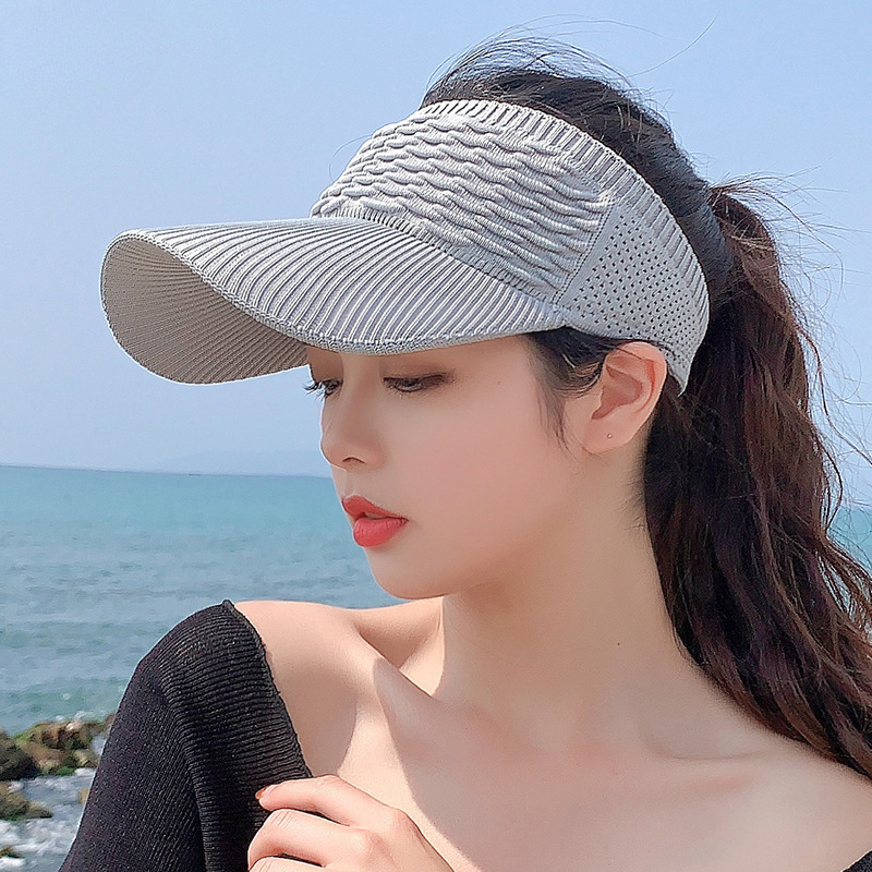 Women's Sun Visor Hat Cap Outdoor Sports Running Cap Open Top Sun Hat For Sun Protection