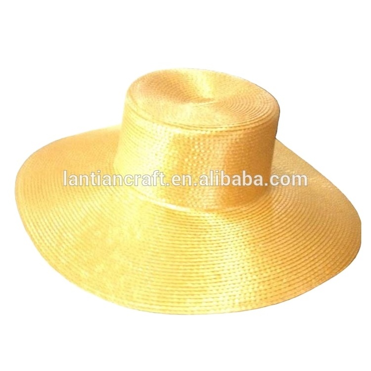 fashion waterproof beautiful polyester pp hat cheap church wholesale beach sun hat