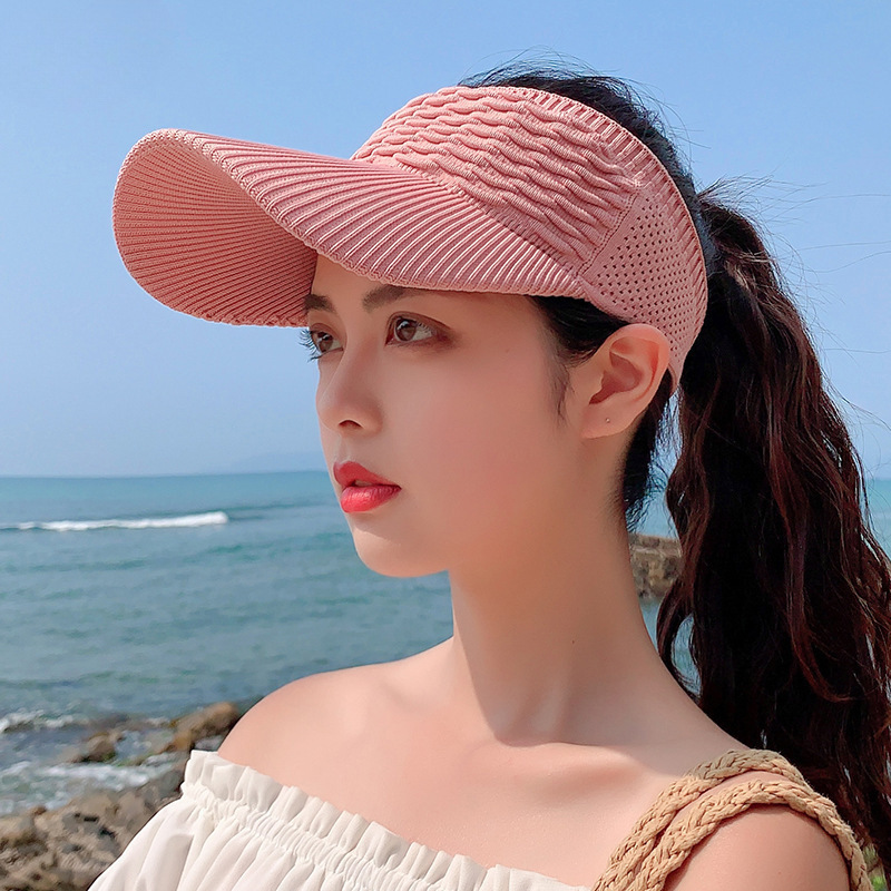 Women's Sun Visor Hat Cap Outdoor Sports Running Cap Open Top Sun Hat For Sun Protection