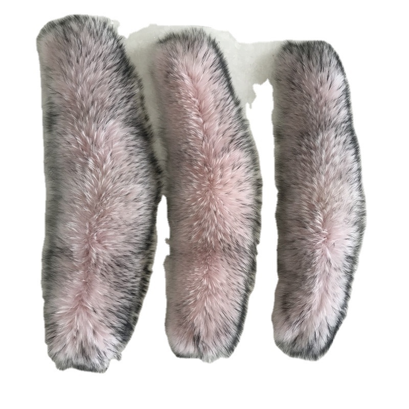 Factory wholesale dyed 100% Real Raccoon  Fur Collar for winter jackets