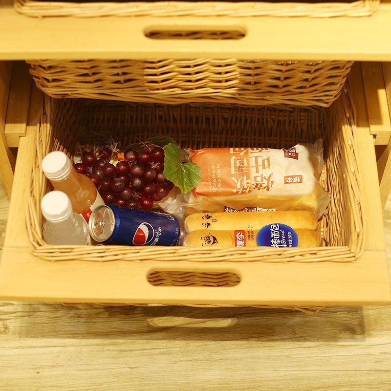 Eco Friendly Material Handmade Wicker Drawer Basket For Kitchen Storage Basket Storage Drawer