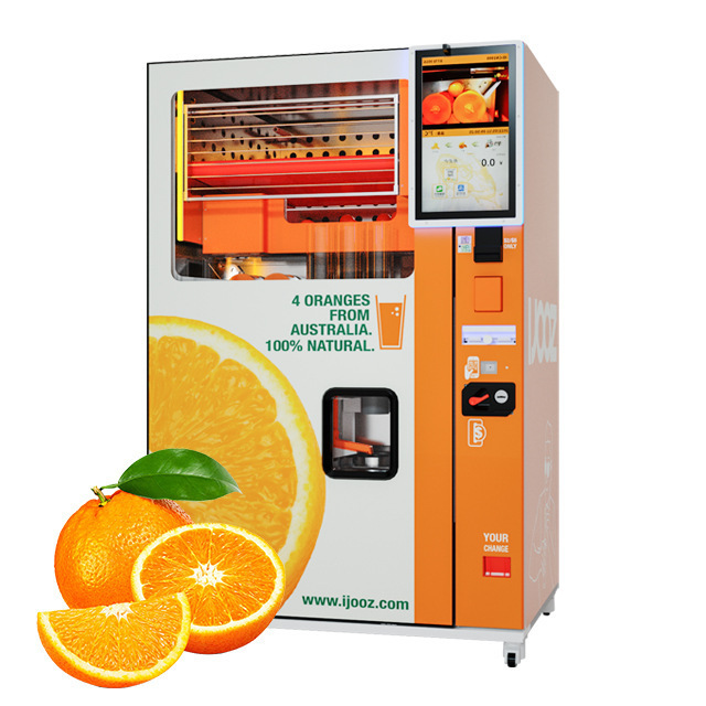 fresh fruit orange juice making and vending machine fully automatic for foods and drinks