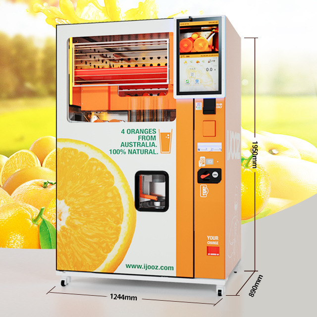 fresh fruit orange juice making and vending machine fully automatic for foods and drinks