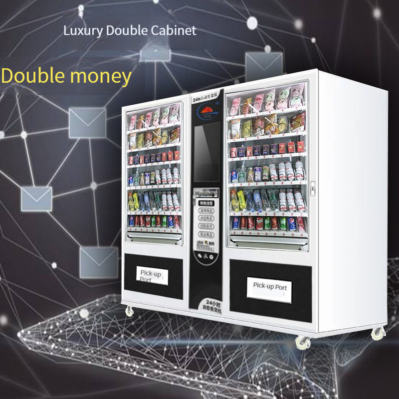 Direct sales combination vending machine snack and drink vending machine with touch screen