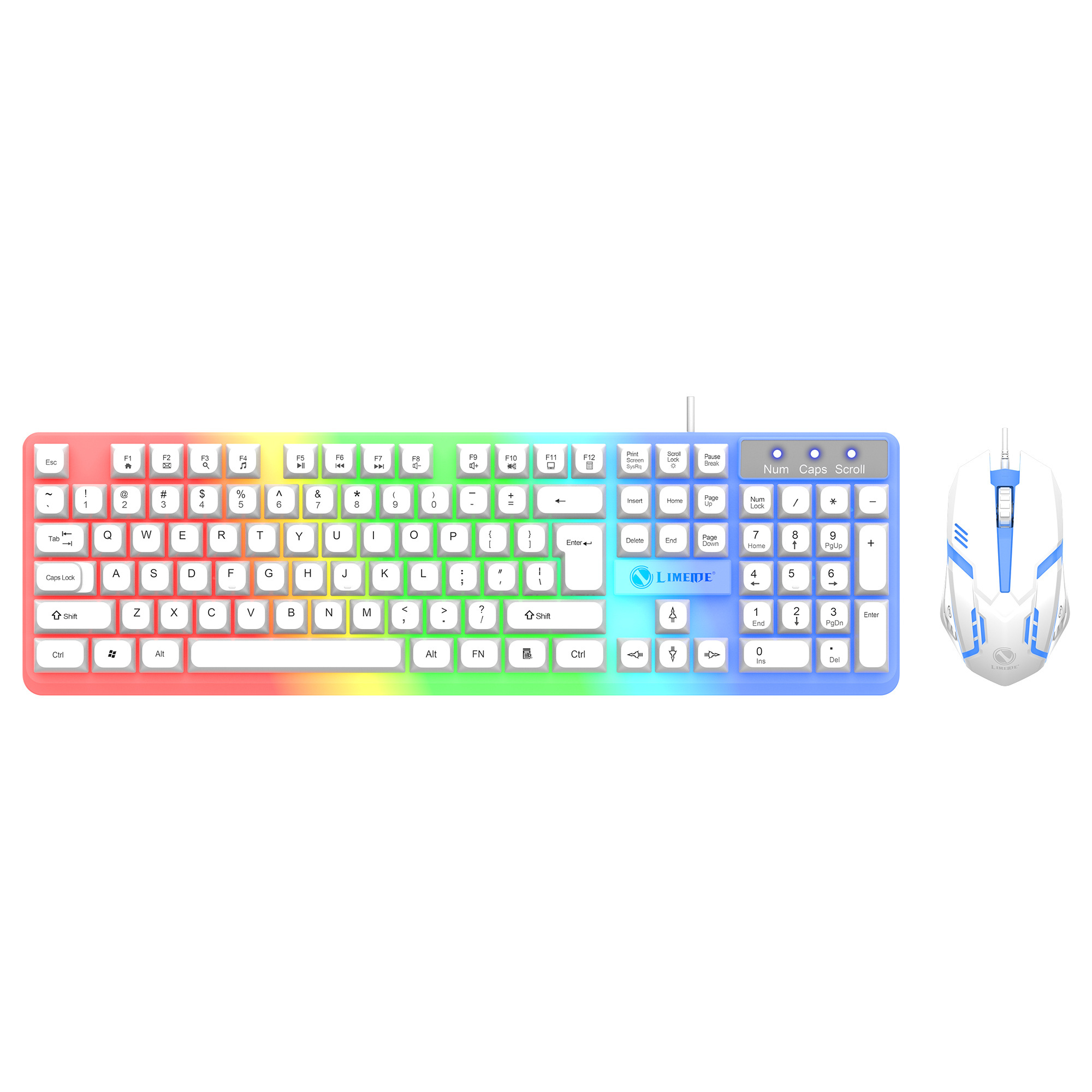 Lantronlife GTX-350 Factory Wholesale Cheap Keyboard and Mouse Gaming Keyboard Mouse combos - White