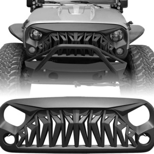 Shanghai Sanfu J347 Front Grill Grill Matte Black Front Grid Grille For Je ep W rangler 2007-2017 JK JKU