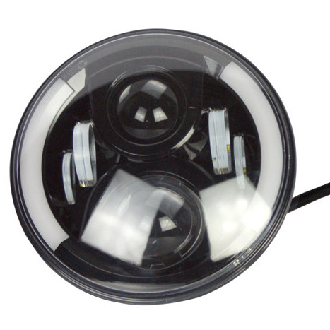 LED head lamp with LED ring led driving light with angle eye LED LAMP  for jeep for wrangler JK headlight J222 LANTSUN