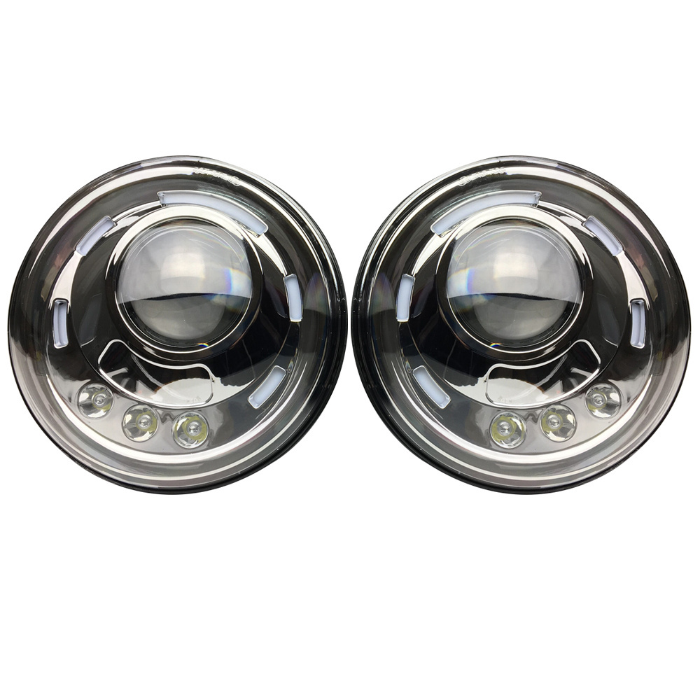 For Jeep For wrangler Led Headlight 7 inch Round High Low Beam DC 12v 24v Lights headlamp For Lada 4x4 Urban Niva Suzuki Samurai