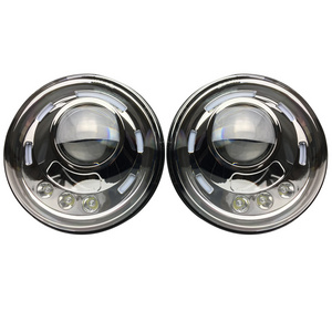 For Jeep For wrangler Led Headlight 7 inch Round High Low Beam DC 12v 24v Lights headlamp For Lada 4x4 Urban Niva Suzuki Samurai