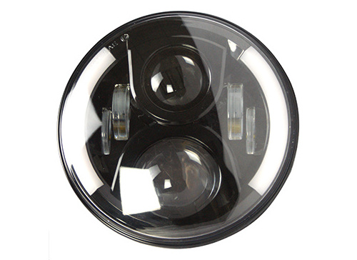 LED head lamp with LED ring led driving light with angle eye LED LAMP  for jeep for wrangler JK headlight J222 LANTSUN