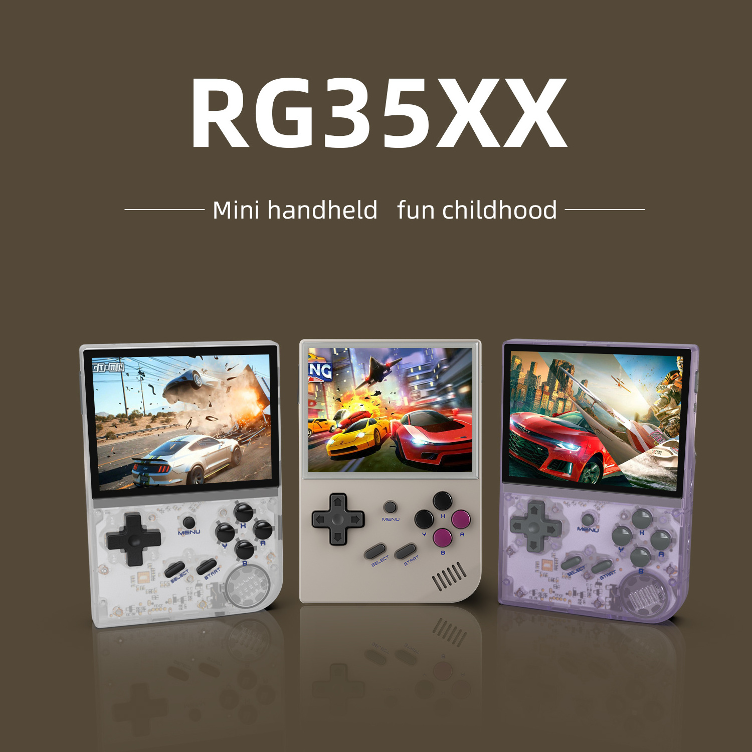 ANBERNIC RG35XX 64G Retro Handheld Game Player Built-in TF 5000+ Classic Games Support-HDMI TV Portable For Travel Kids Gift