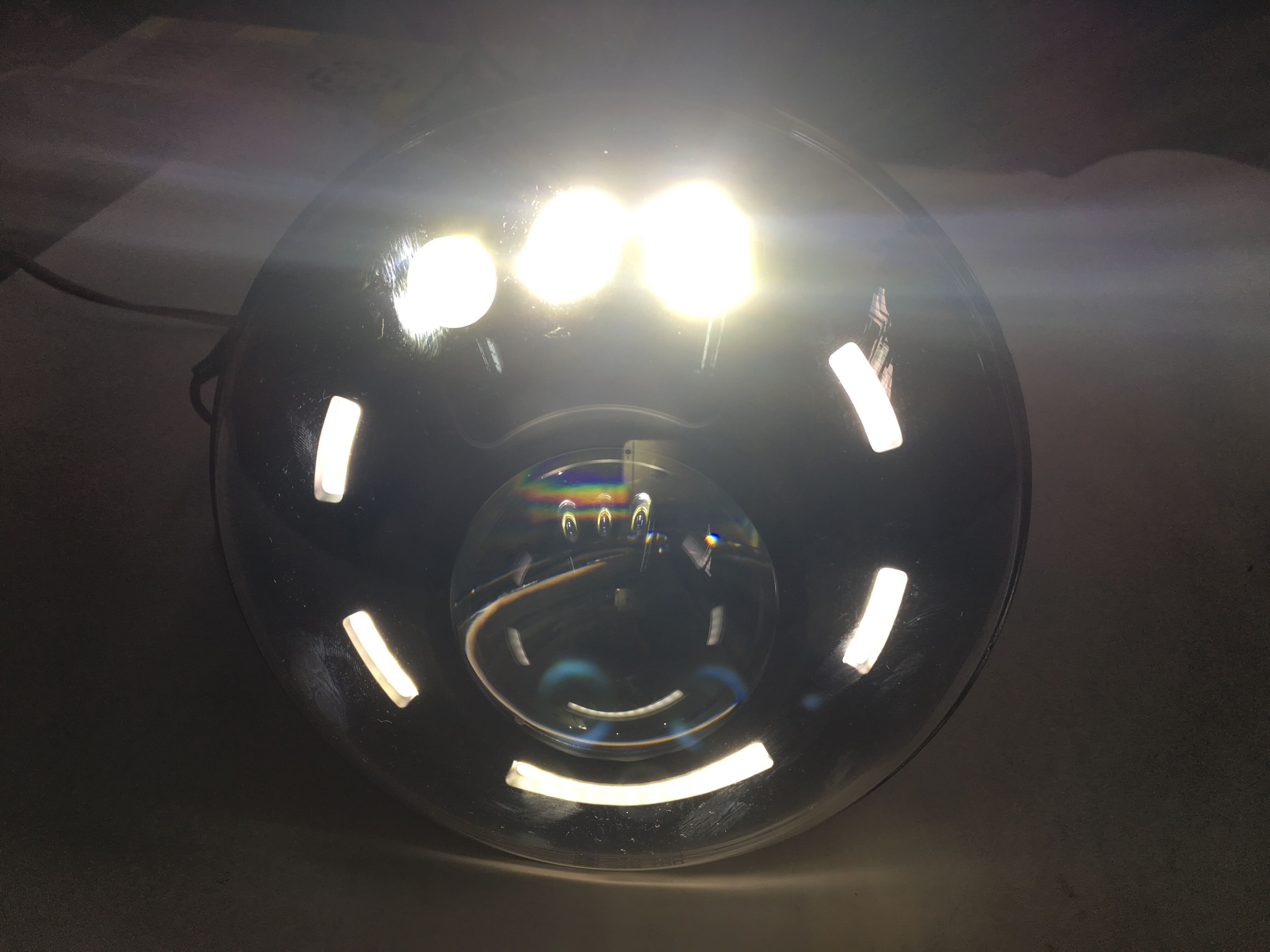 For Jeep For wrangler Led Headlight 7 inch Round High Low Beam DC 12v 24v Lights headlamp For Lada 4x4 Urban Niva Suzuki Samurai