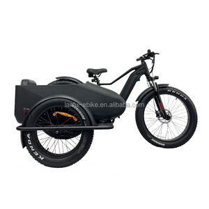 New arrival electric bike with sidecar 26 inch fat tire e bike with sidecar for cargo 500w 750w 1000w ebike with side car