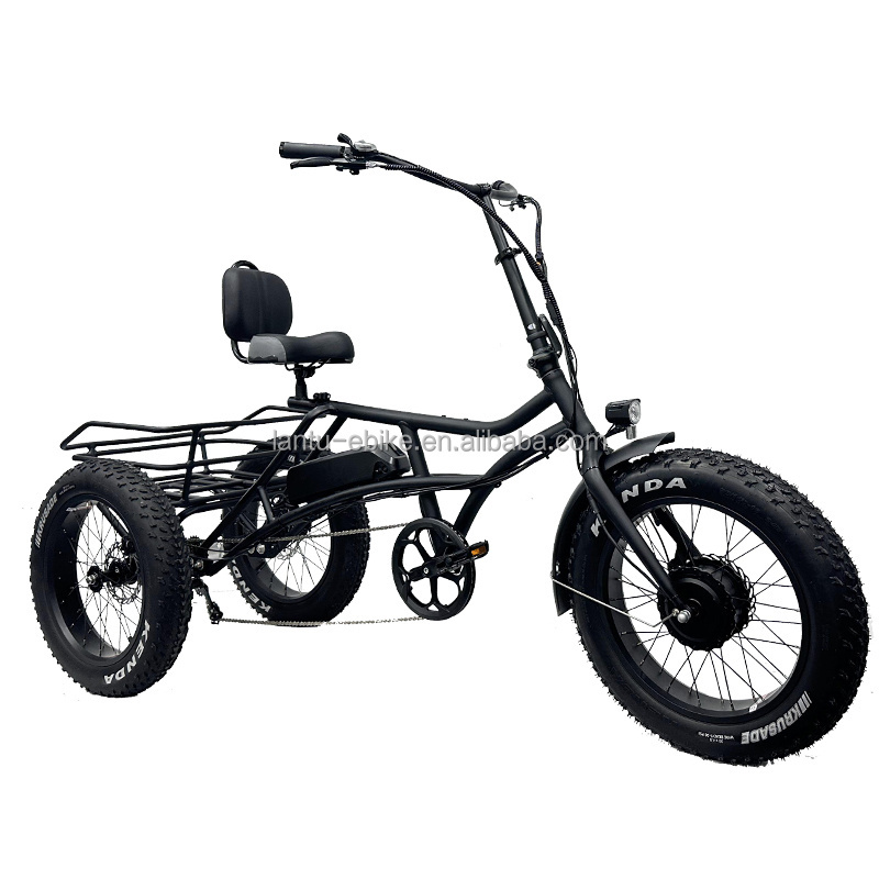 Lantu Ebike OEM supplier cheap three wheel adult electric trike cargo bikes for delivery