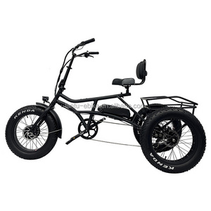 Cheap Price 20 inch 7 Speed 48v 350w Front Motor Fat Tire Recumbent Trike 3 Wheel Electric Tricycle