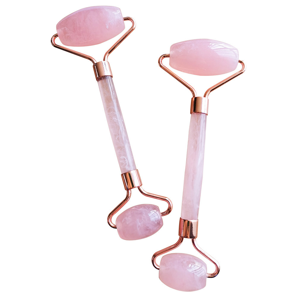 Best Seller Natural face rose quartz jade roller guasha set with customized gift box