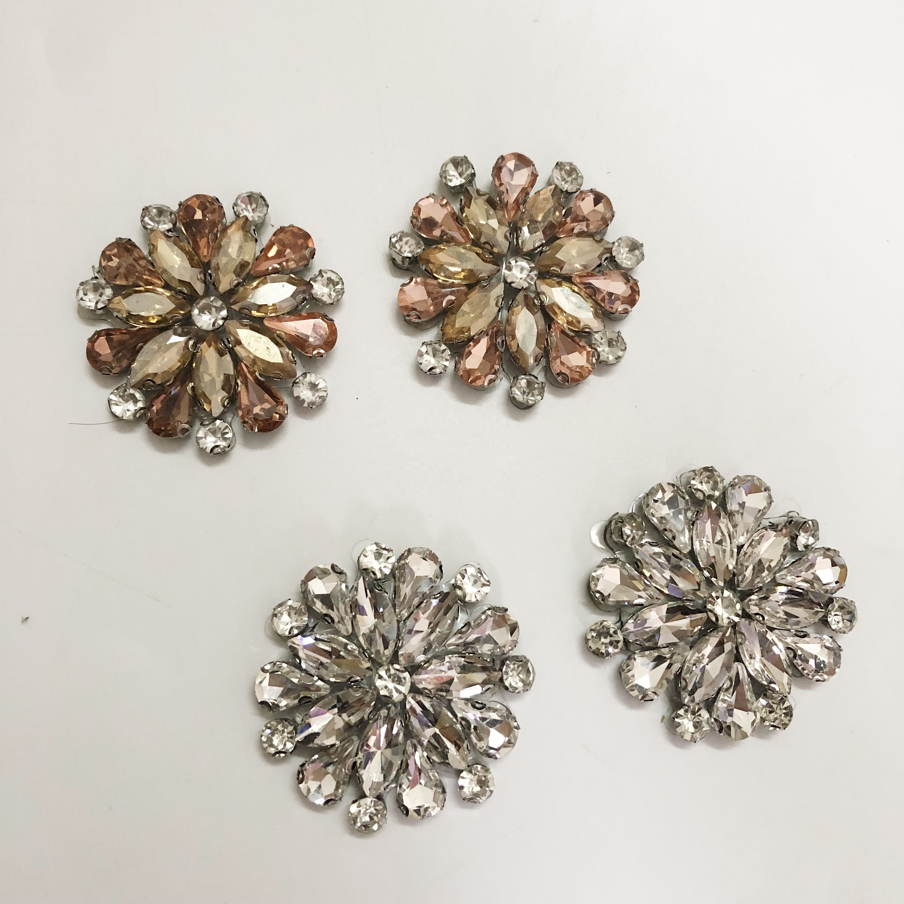 Different styles embellishment hot-fix glass rhinestone applique back glue LT2371