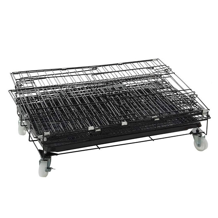 stainless steel wire 4 level pet cat cage outdoor metal cat cages with wheels for sale