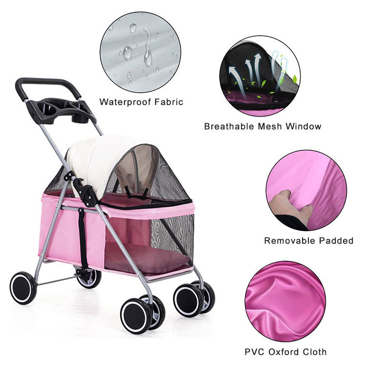 best luxury detachable for dogs carrier pet dog strollers