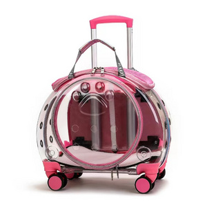 Fashion New Luxury Airline Approved Dog Travel Pet Trolley Case Travel Transport Bag Carrier Dog Backpack Luggage Box With Wheel