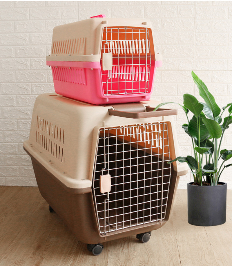 Wholesale Luxury Travel Carrier Fashion Plastic Breathable Outdoor Safety Airline Approved Pet Dog Kennel Cage For Dogs And Cats