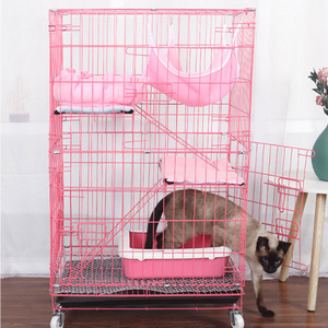 cat cages enclosure outdoor foldable pink iron wire mesh cat cage