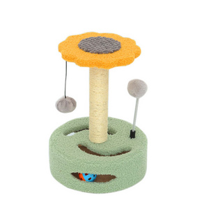 Wholesale Pet Funny Cute Pink Climbing Frame Hammock Nrtural Outdoor Wood Scratching House Cat Tree Tower