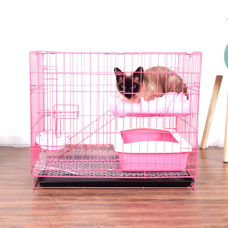 cat cages enclosure outdoor foldable pink iron wire mesh cat cage