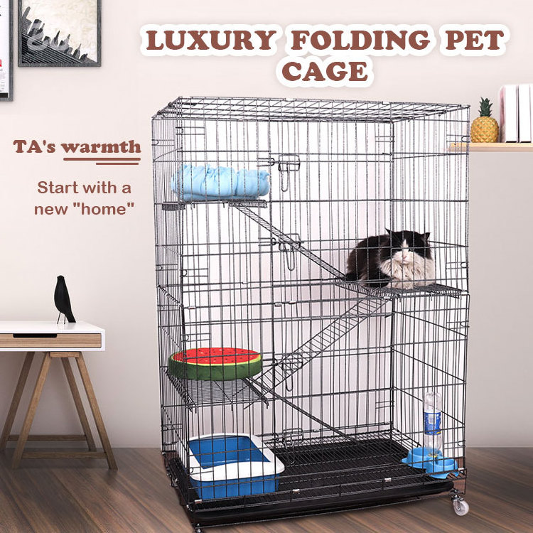 cat cages enclosure outdoor foldable pink iron wire mesh cat cage