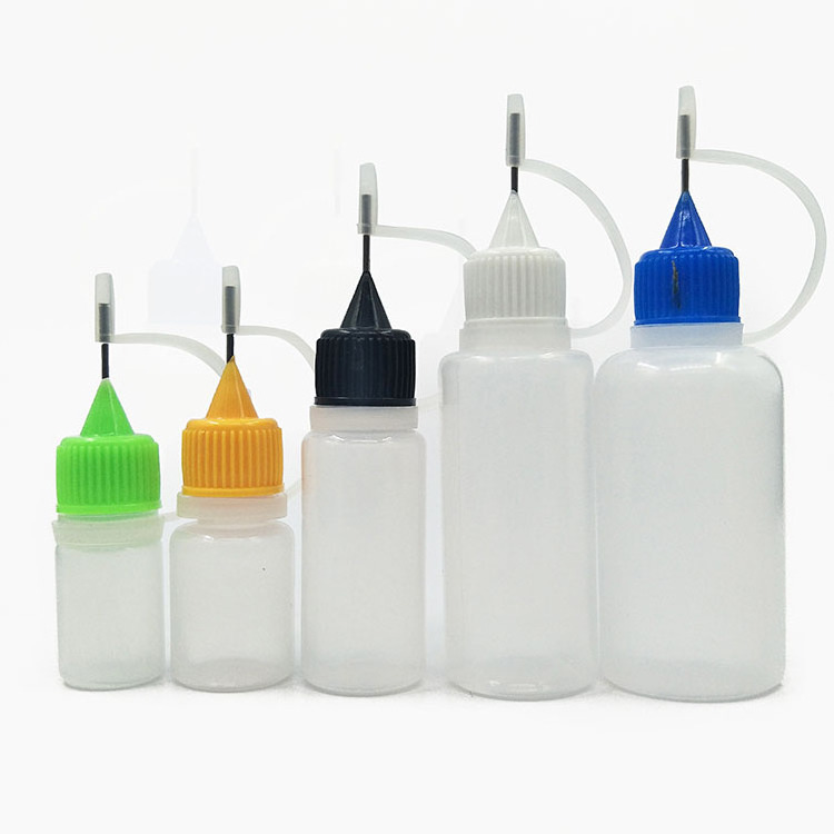 PE Squeezable Precision Tip Applicator Translucent Bottles For Ink Glue Acrylic Painting And Quilling Craft