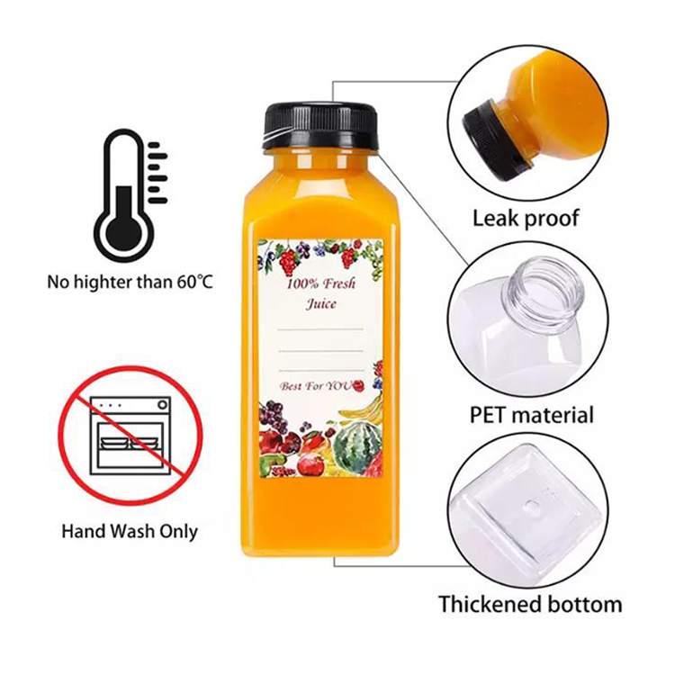 500ml Pet 1 Litre 16oz Beverage And Water Plastic Bottle For Fruit Juice