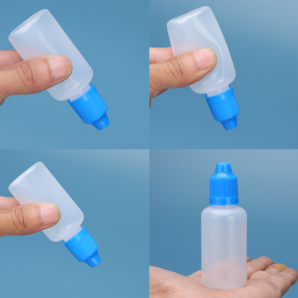 LDPE Translucent Small Mouth Drop Bottles Empty Squeezable Eye Liquid Dropper Bottle