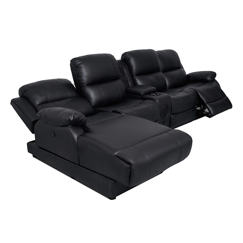 Power Corner Recliner Sofa With Chaise Lounge Reading Light Sound USB And CupHolder