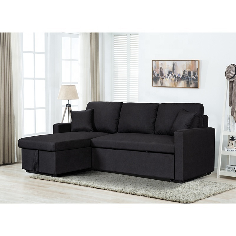 Sofa set designs modern for living room furniture L shape chaise sofa bed with storage box