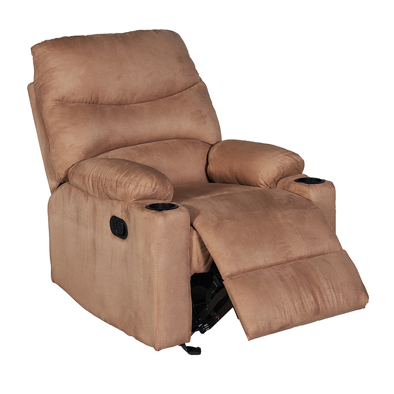 High End Suede Fabric Single Manual Reclining Single Living Room Furniture Lazy boy Reclining Single Sofa With Rocker