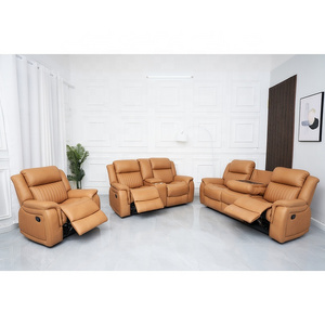 Modern Design High End Air Leather Home Theatre Recliner Sofa Set 3 2 1 Living Room Sofa Reclinable