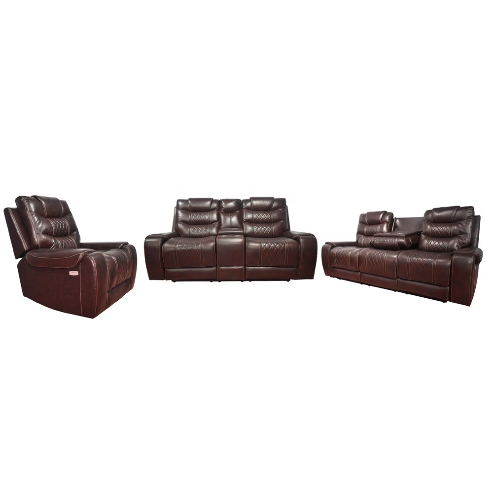 High quality European style sofa for living room furniture Electric Reclining sofa set