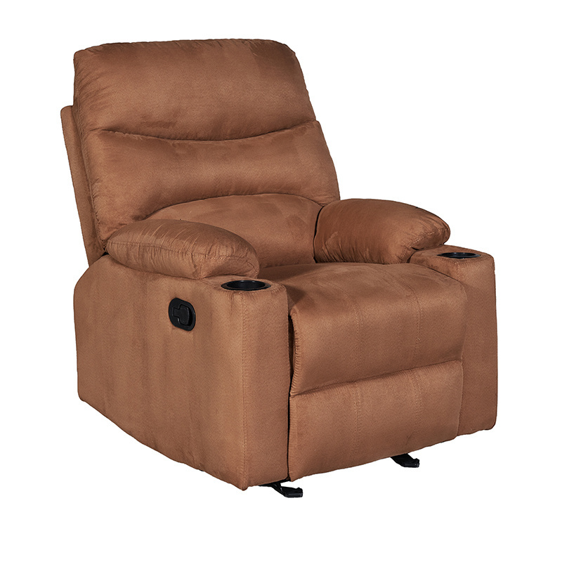 High End Suede Fabric Single Manual Reclining Single Living Room Furniture Lazy boy Reclining Single Sofa With Rocker