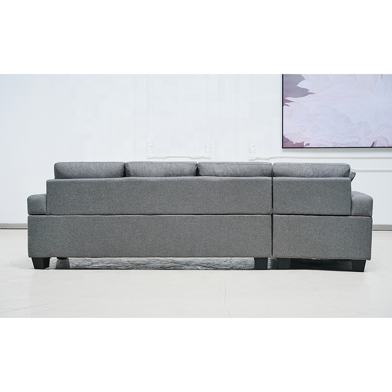 Wholesale Price Sectional Sofa Couch L Shaped Sofa With Storage Ottoman Left And Right Convertible