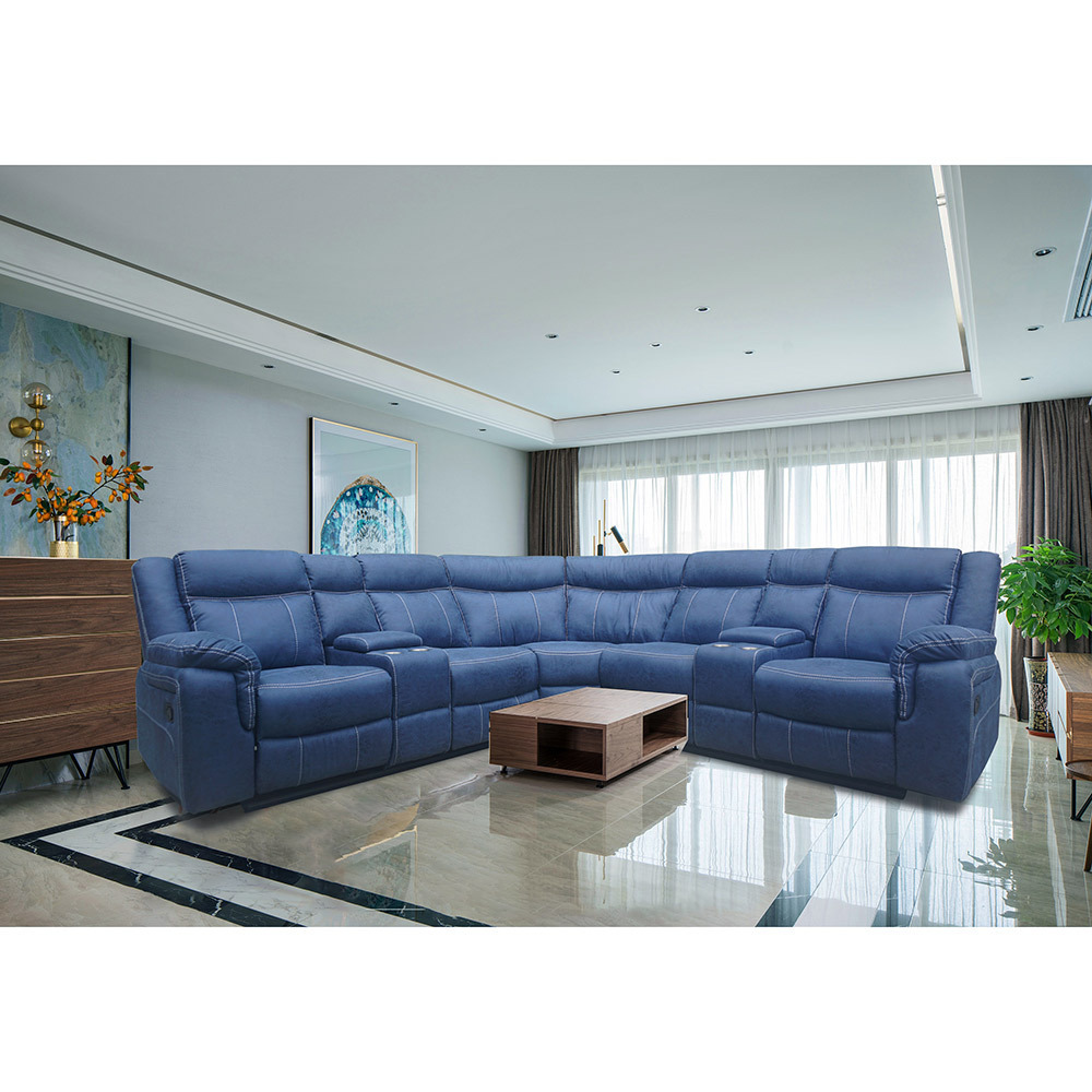 Manufacturer Wholesale European Style Living Room Furniture Modern Leather C Shaped Corner Sofa