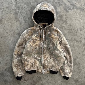 Vintage Printed Camouflage Jacket Custom Zip up Hunting Hoodie for Men Streetwear Outdoor Winter Workout Clothing Camo Jacket