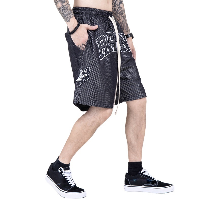 Basketball Soccer Tennis Football Mesh Shorts For Men Manufacturer Streetwear Custom Embroidery 5in 6 7 Inch Inseam Mesh Shorts