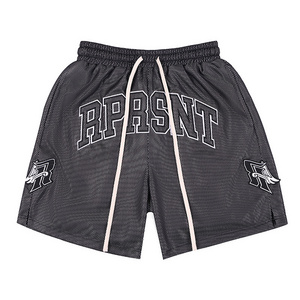 Basketball Soccer Tennis Football Mesh Shorts For Men Manufacturer Streetwear Custom Embroidery 5in 6 7 Inch Inseam Mesh Shorts